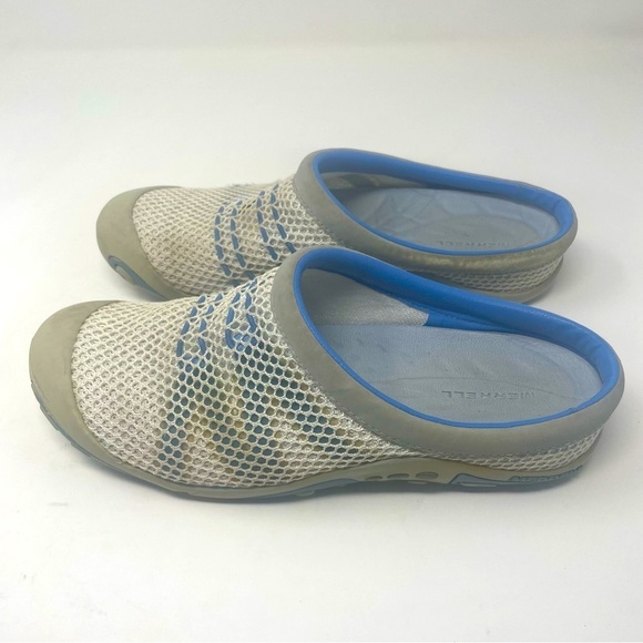 Merrell Shoes Kula Slide Illusion Blue Mush Slip On Mules Size 7.5 - Picture 1 of 9